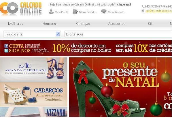 Loja Calçado Online – www.calcadoonline.com.br